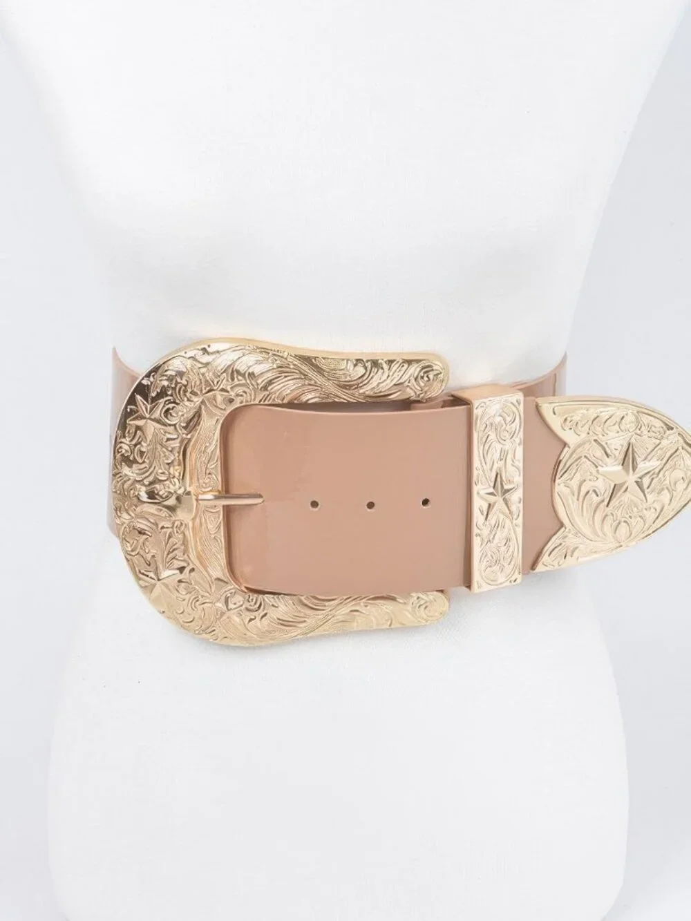 Oversized Multi Metal Waist Enamel Belt
